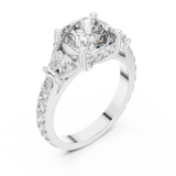 Gold Ring DDLR-181, White Gold, view 2
