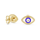 Gold Earrings 12-10003@E, Yellow Gold, view 1