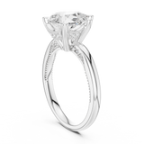 Gold Ring DDLR-175, Pear center stone, White Gold, view 1
