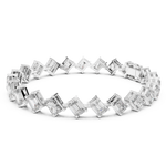14K Solid Gold Lab Diamond Bracelet, White Gold, view 1