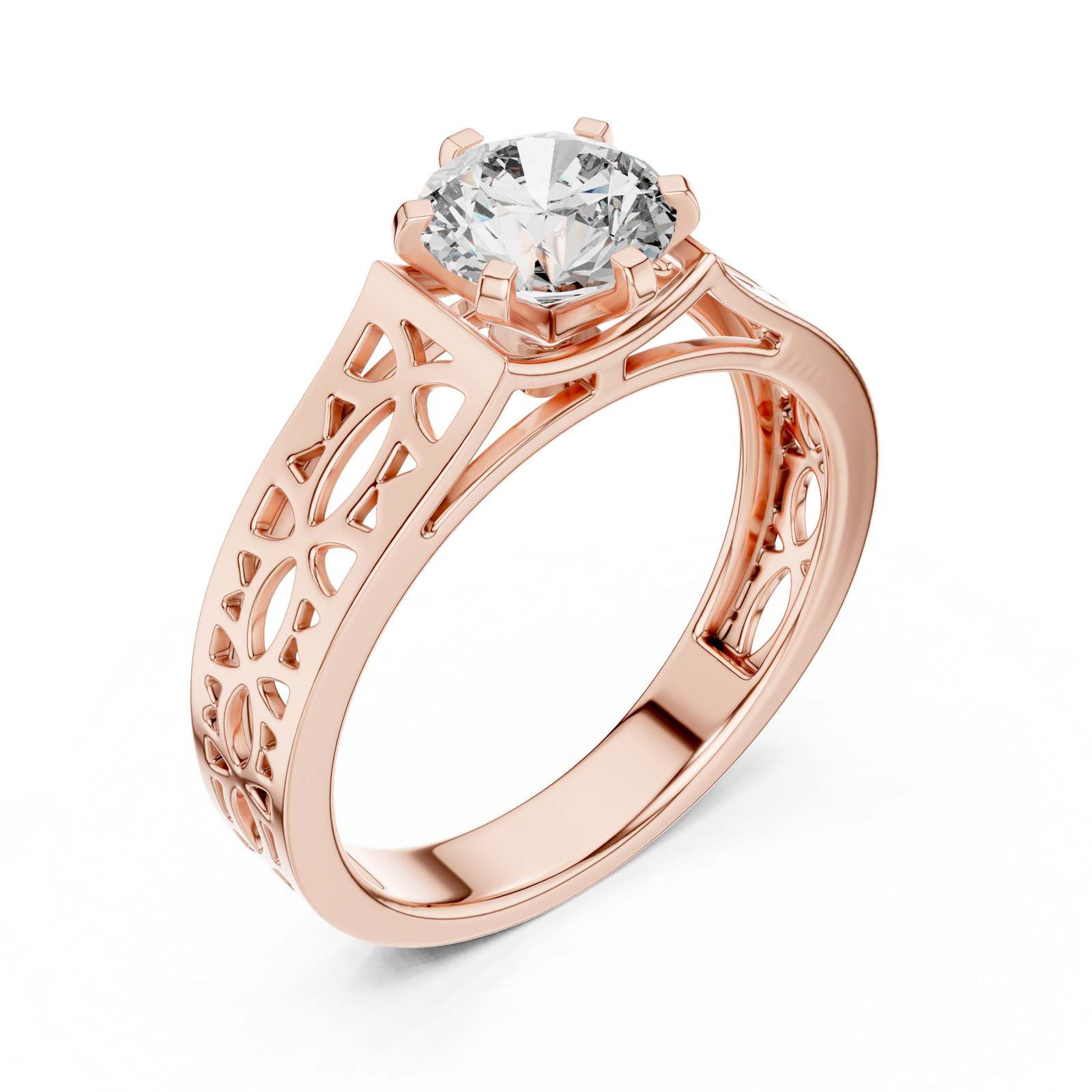 Gold Ring LR-0097, Rose Gold, view 2