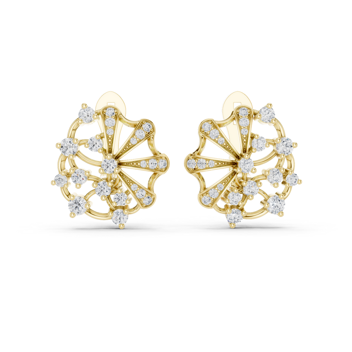 Gold Earrings L03-3, Yellow Gold