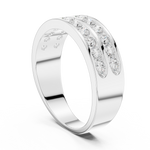 14K Solid Gold Lab Diamond Eternity Ring, White Gold, view 1