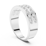 14K Solid Gold Lab Diamond Eternity Ring, White Gold, view 1
