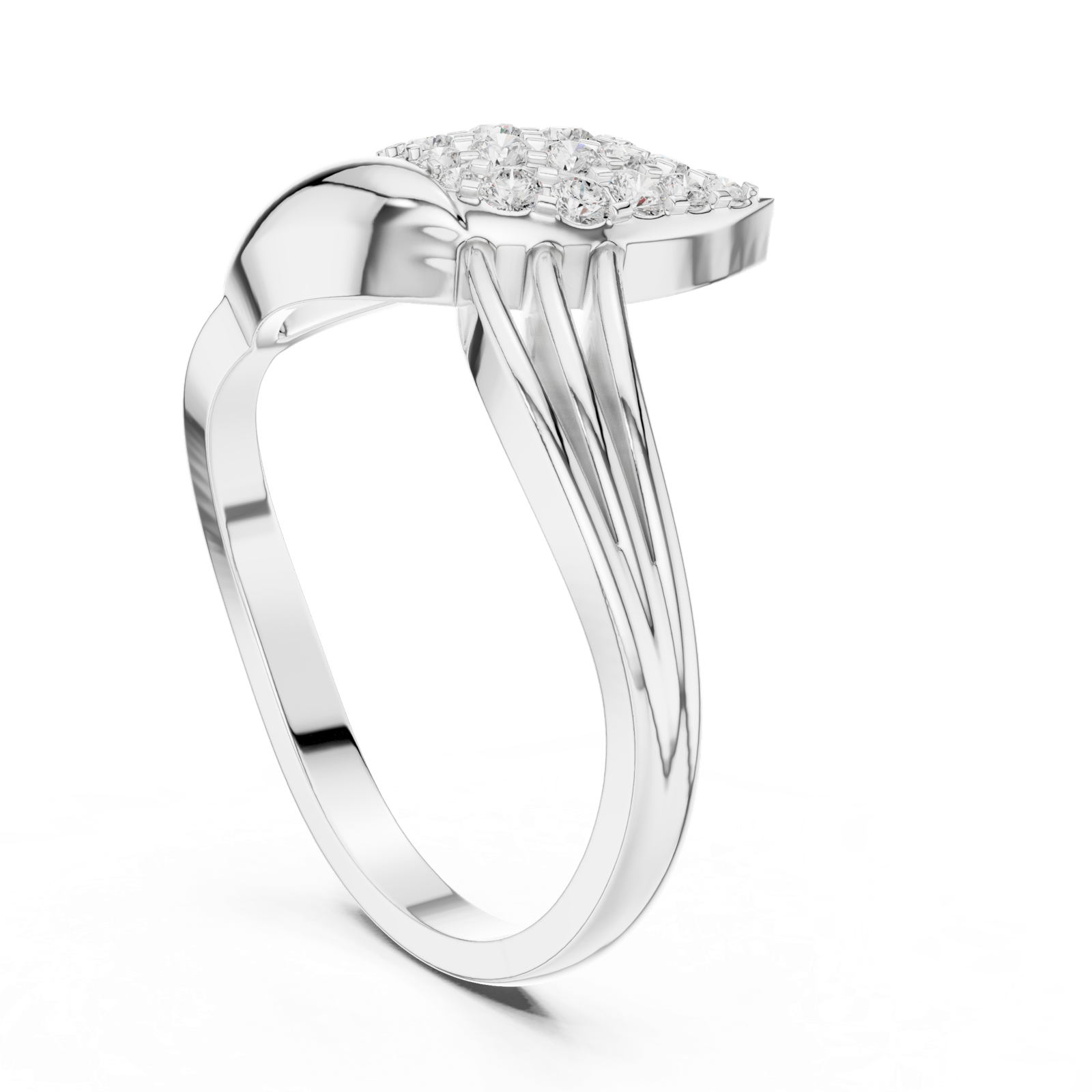 Gold Ring DDLR-664, White Gold, view 1