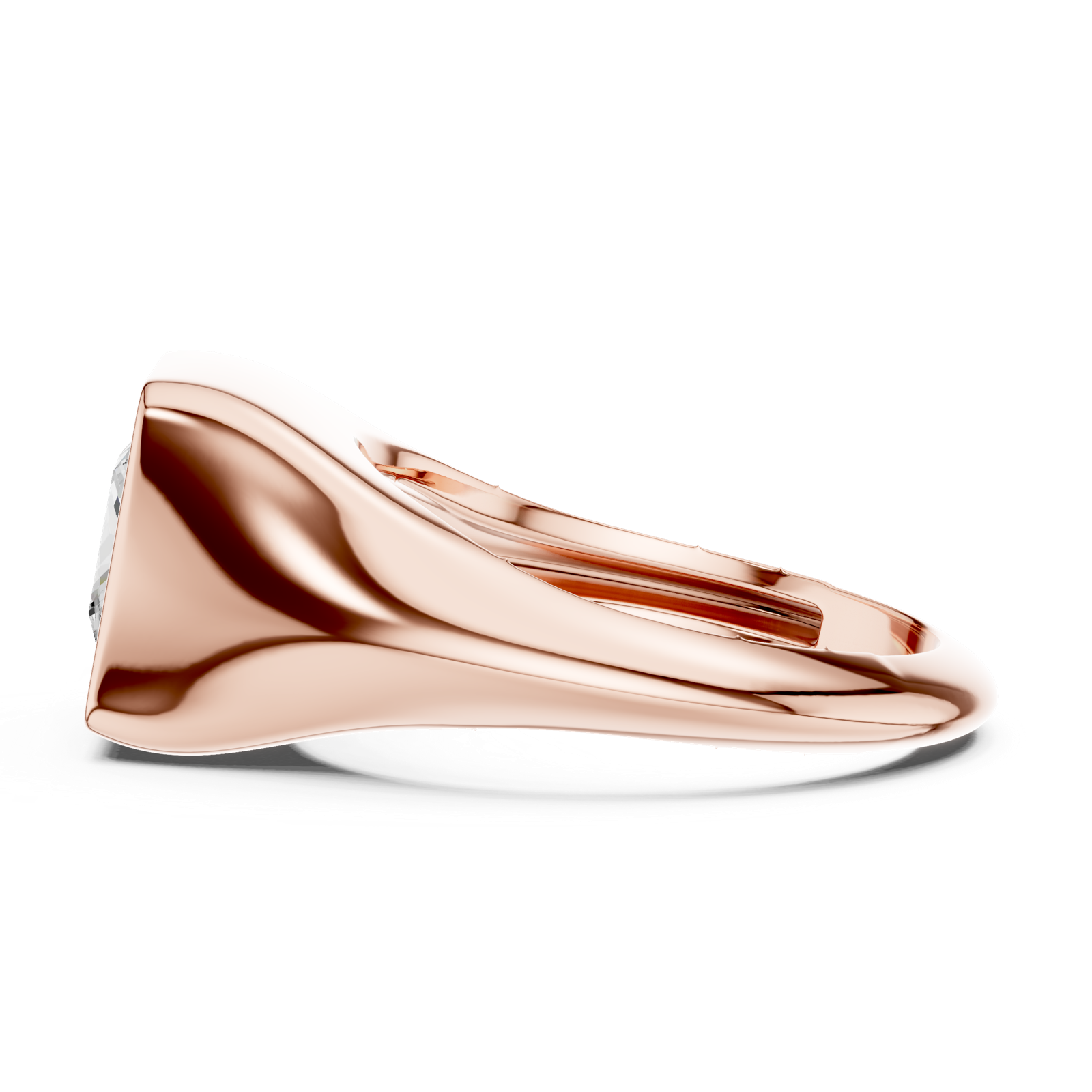 Gold Jewelry L36-4, Princess center stone, Rose Gold, view 3