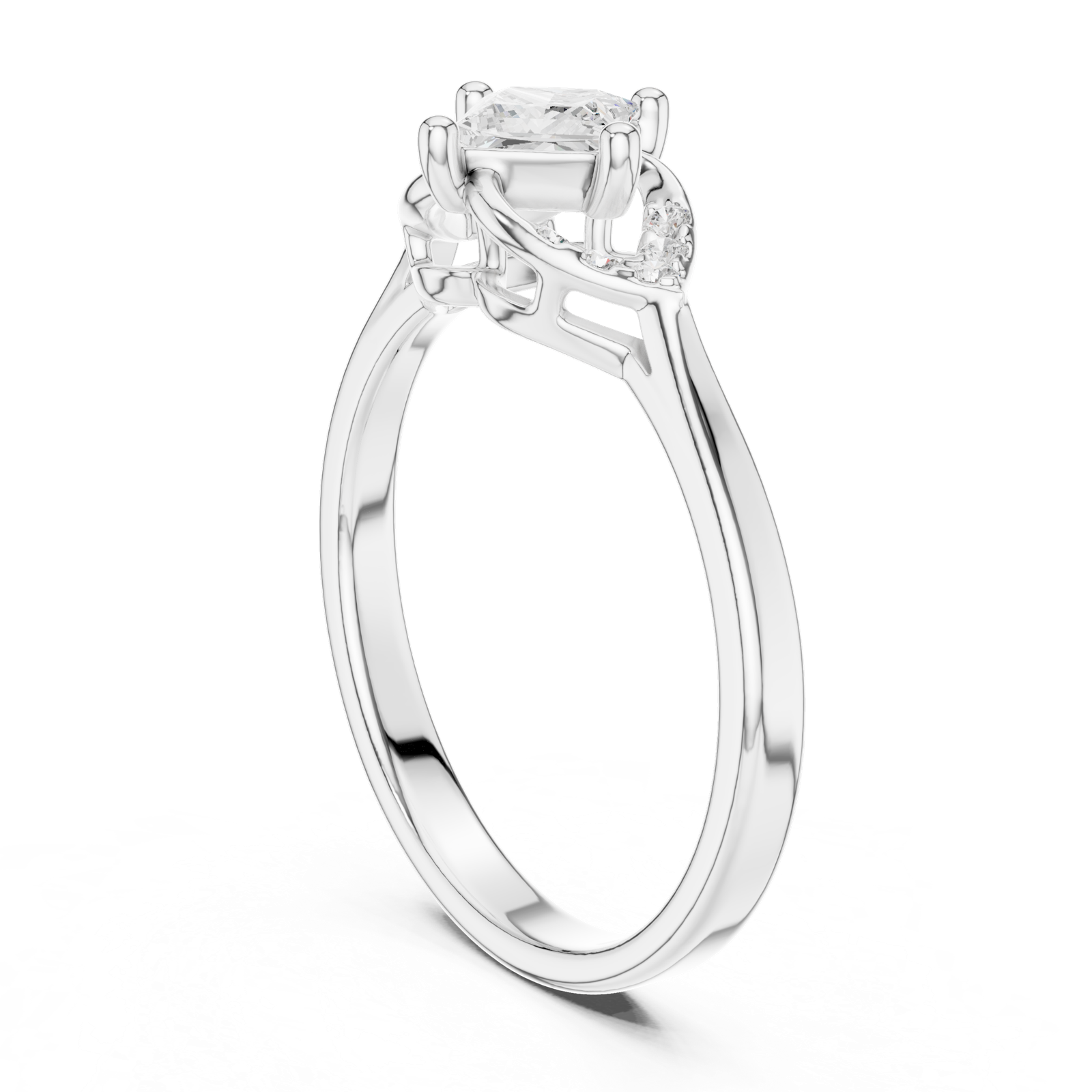 Gold Ring DDLR-515, White Gold