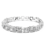 14K Solid Gold Lab Diamond Bracelet, White Gold, view 1