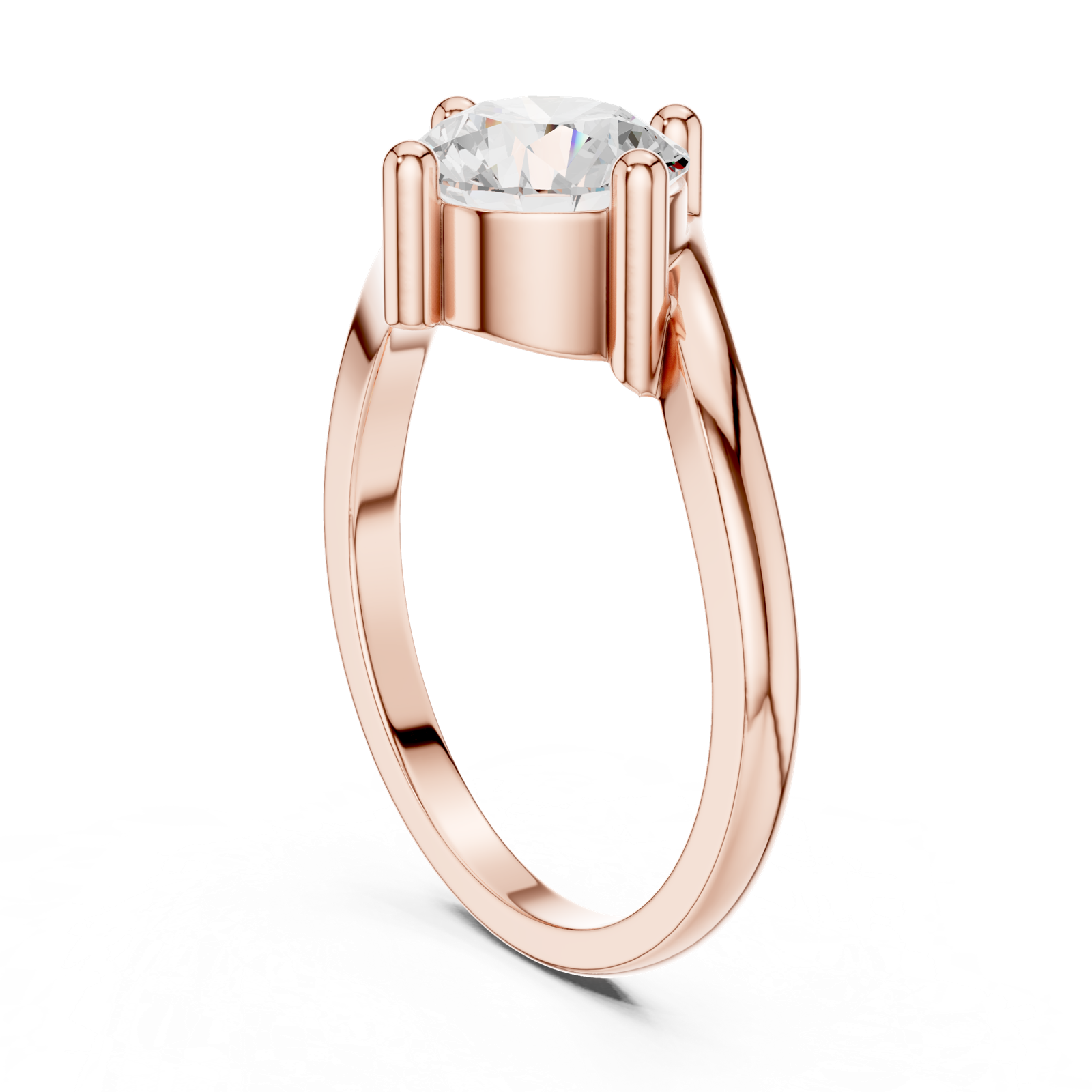 Gold Ring DDLR-804, Rose Gold, view 1