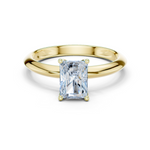 Gold Jewelry L36-6, Radiant center stone, Yellow Gold