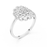 Gold Ring DR-6252, White Gold, view 2