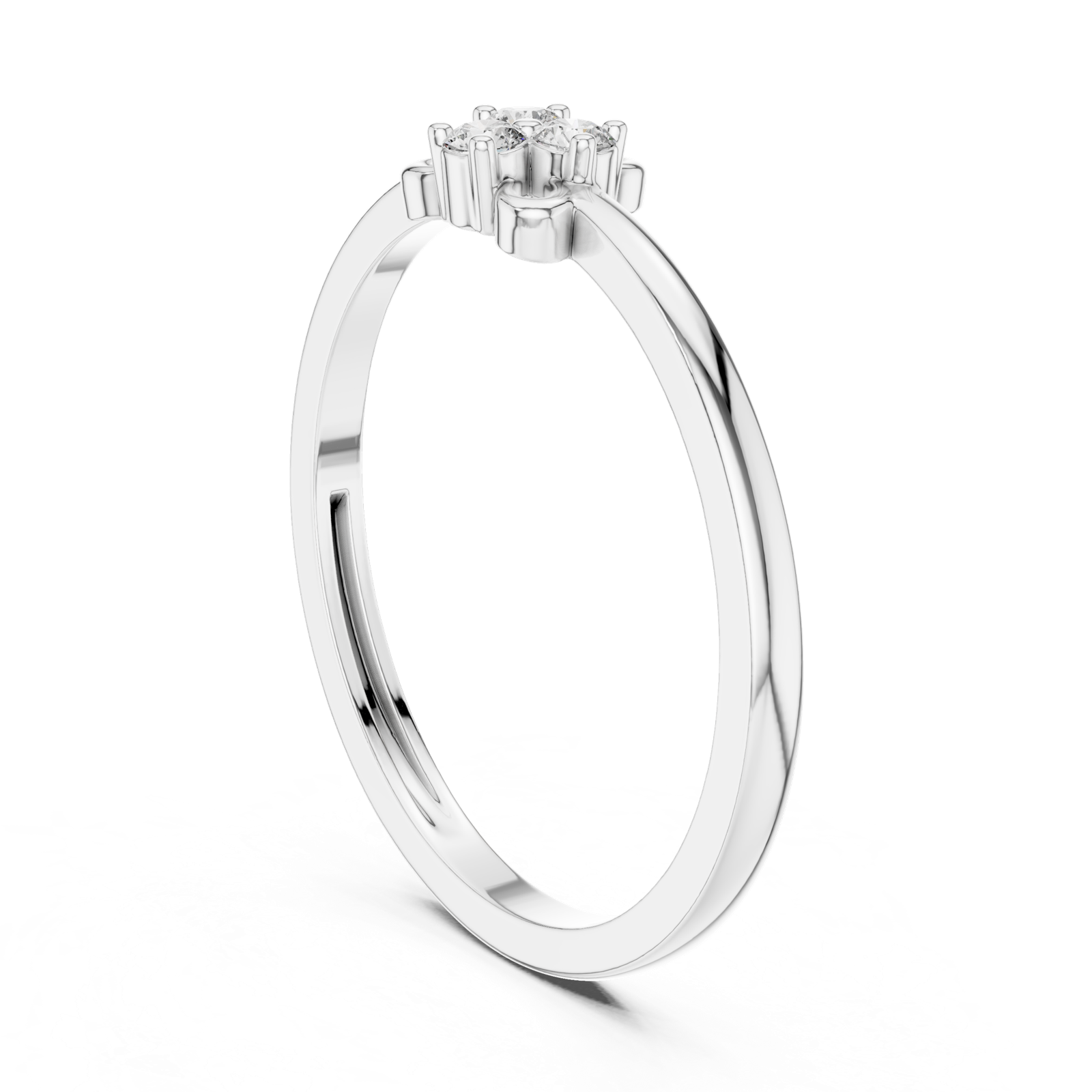 Gold Ring LR-01 (92), White Gold