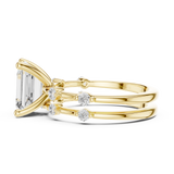 Gold Ring DDLR-441, Emerald center stone, Yellow Gold, view 3