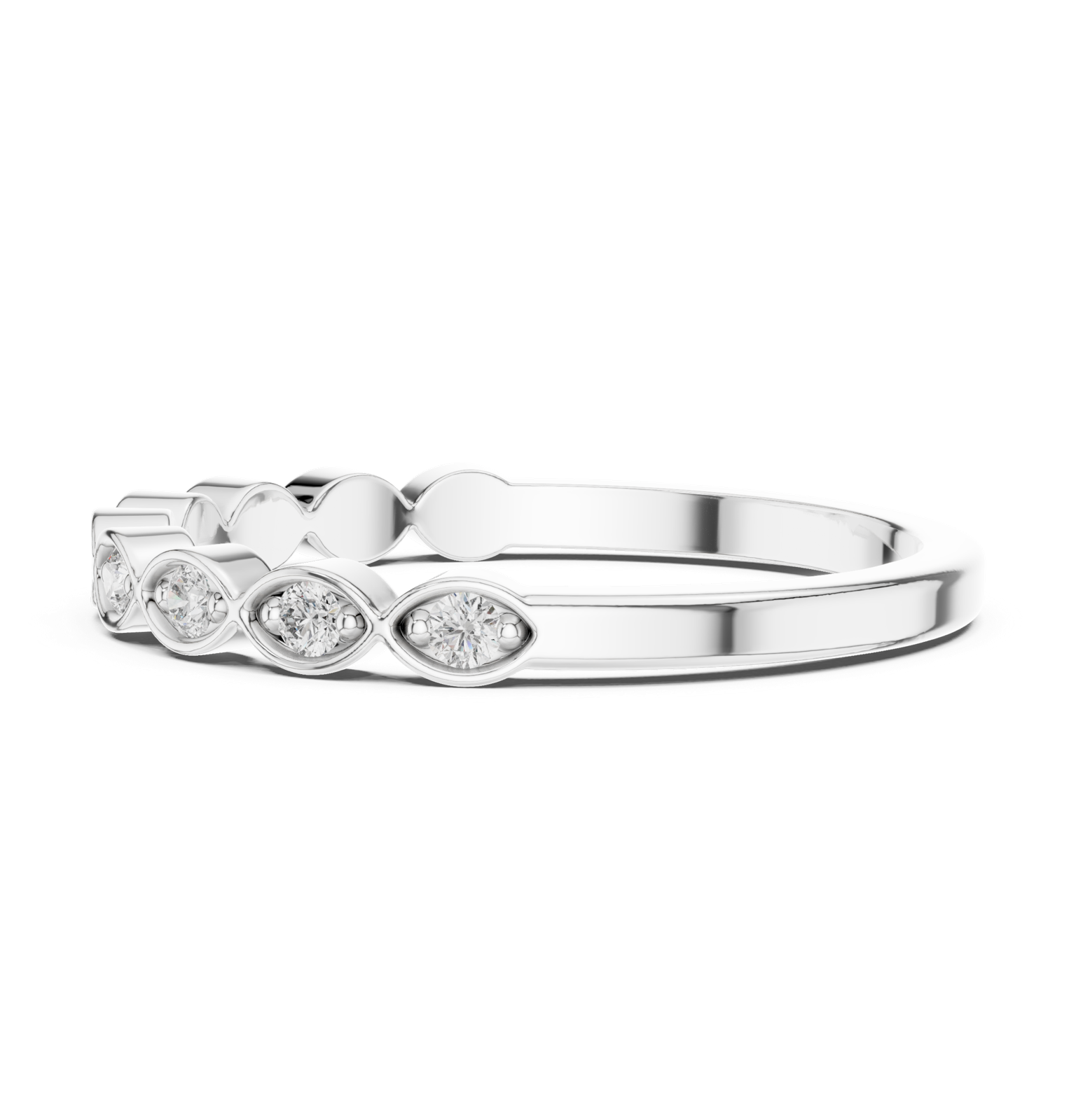 Gold Ring L28-24, White Gold, view 3