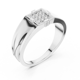 Gold Ring DR-6264, White Gold, view 2