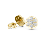 Gold Earrings 9-10032E, Yellow Gold, view 1
