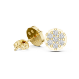 Gold Earrings 9-10032E, Yellow Gold, view 1
