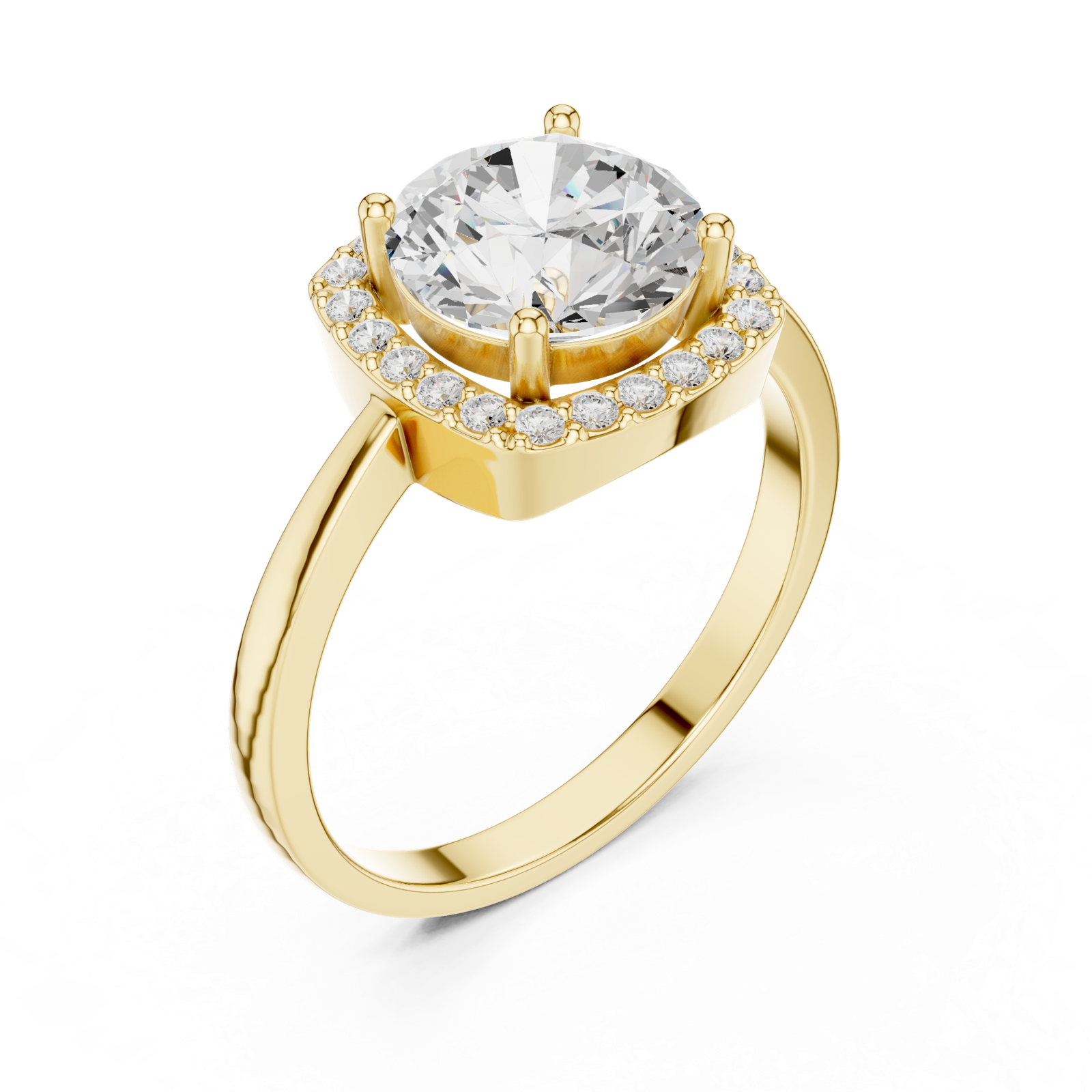 Gold Ring DDLR-809, Yellow Gold, view 2