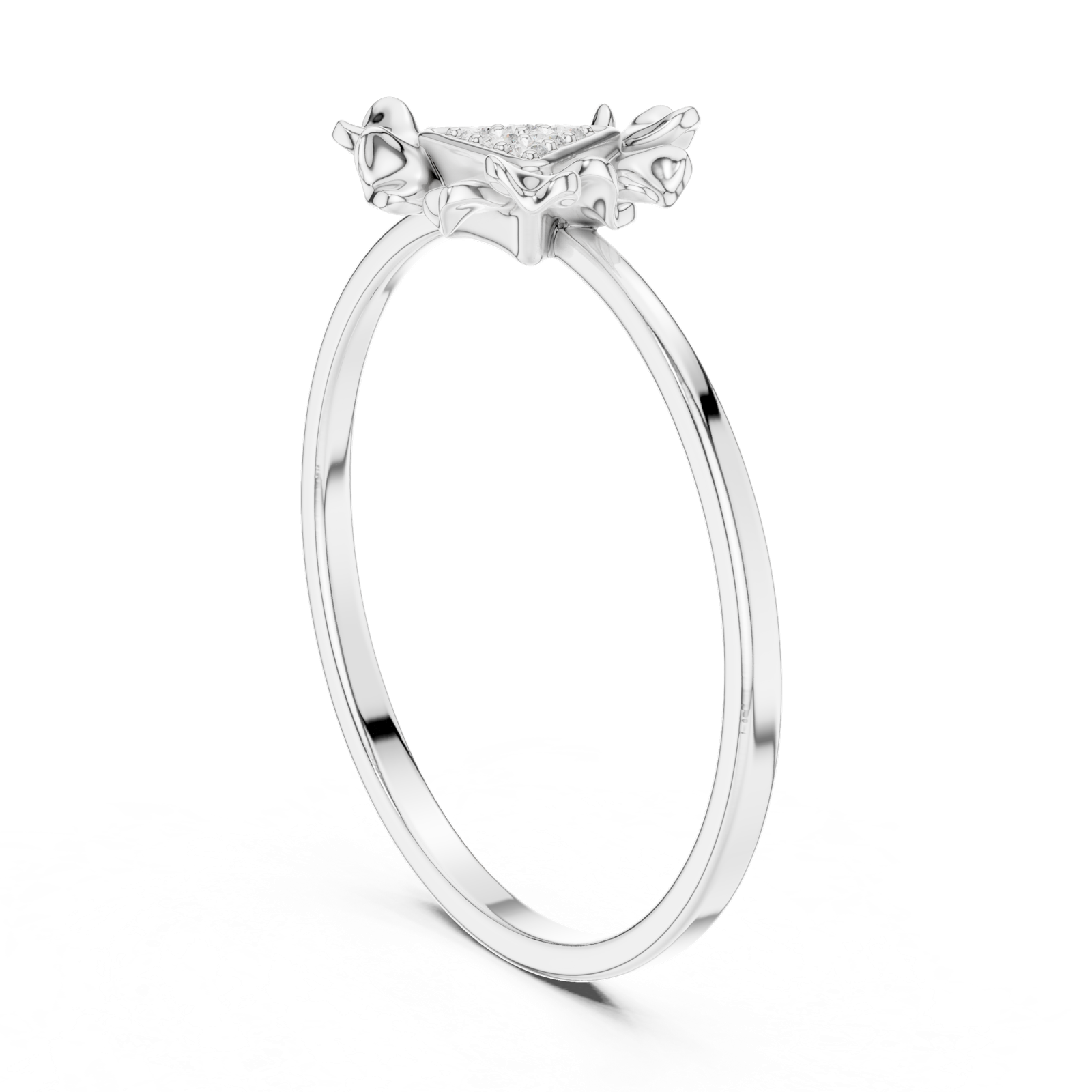Gold Ring 1 (112), White Gold, view 1