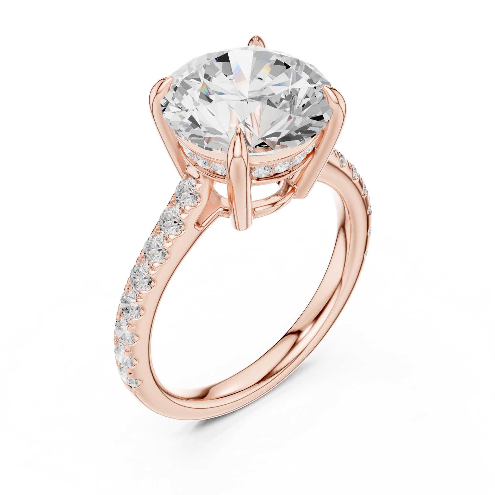 Gold Ring DDLR-1030, Rose Gold, view 2