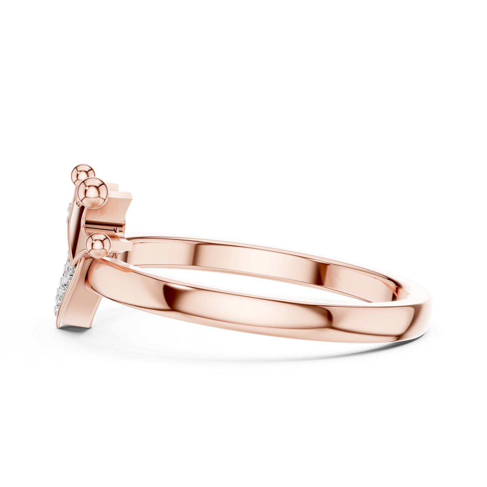 Gold Ring 12-10025@L, Rose Gold, view 3