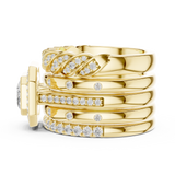 Gold Ring DDLR-849, Yellow Gold, view 3
