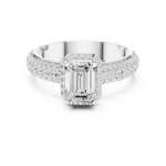 Gold Ring DDLR-1072, White Gold, view 4