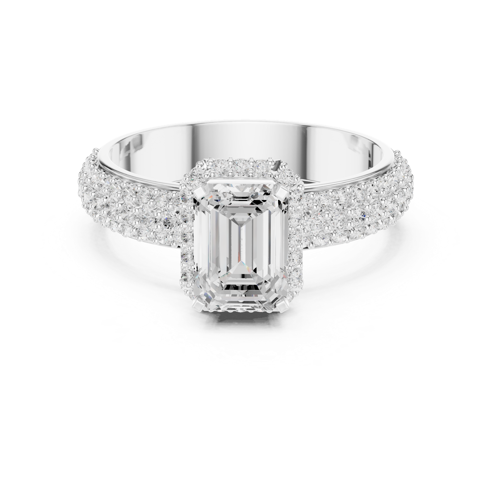 Gold Ring DDLR-1072, White Gold, view 4