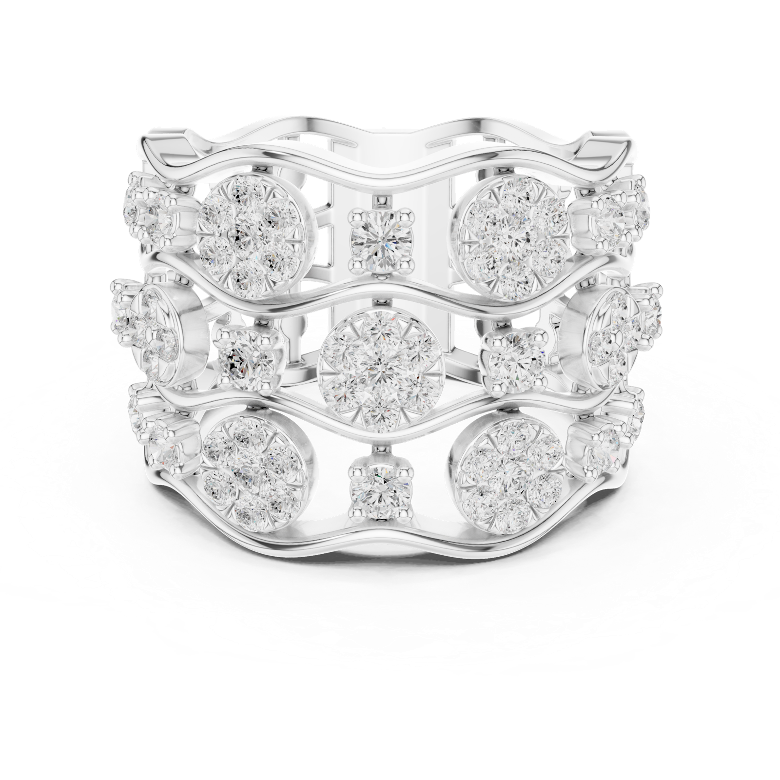 Gold Ring DDLR-813, White Gold, view 4