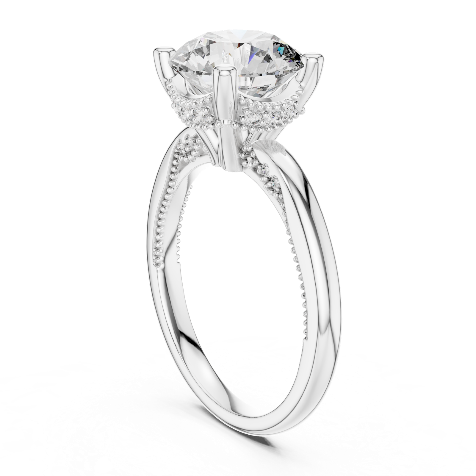 Gold Ring DDLR-175, White Gold