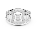 Gold Ring LR-01 (36), White Gold, view 4