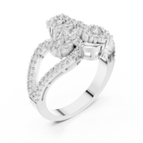 Gold Ring 19-120006L, White Gold, view 2