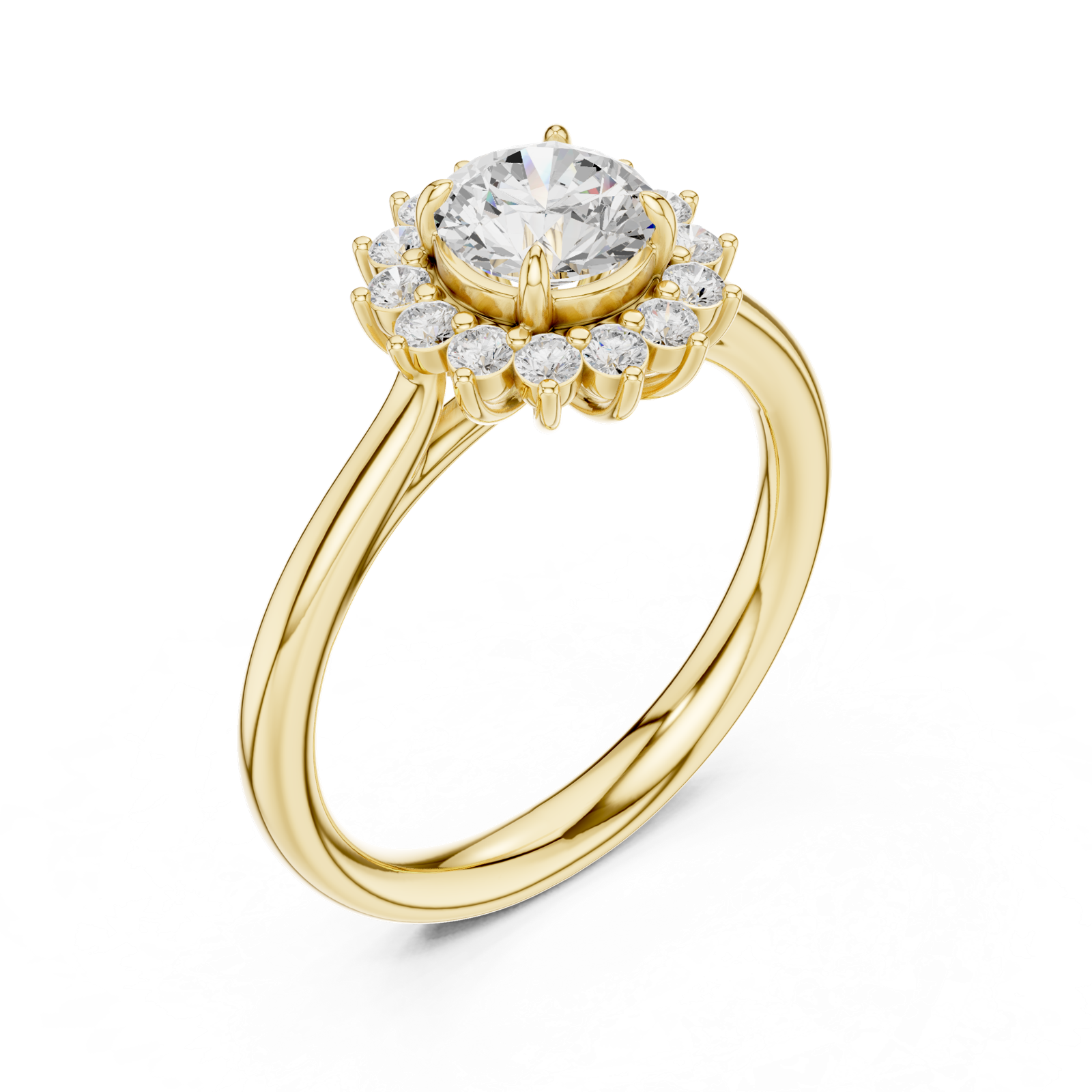 Gold Ring DDLR-673, Yellow Gold, view 2