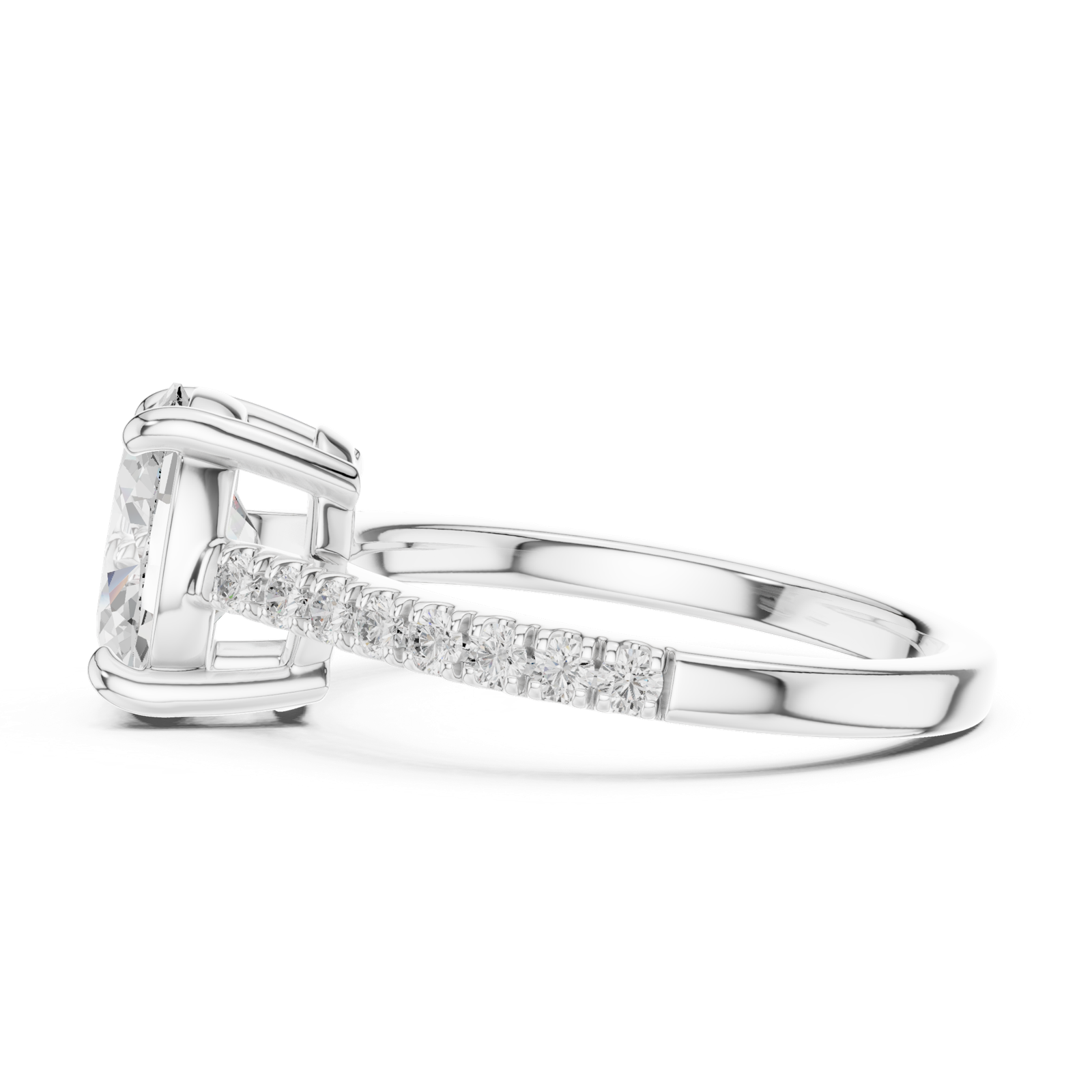 Gold Ring DDLR-879, White Gold, view 3