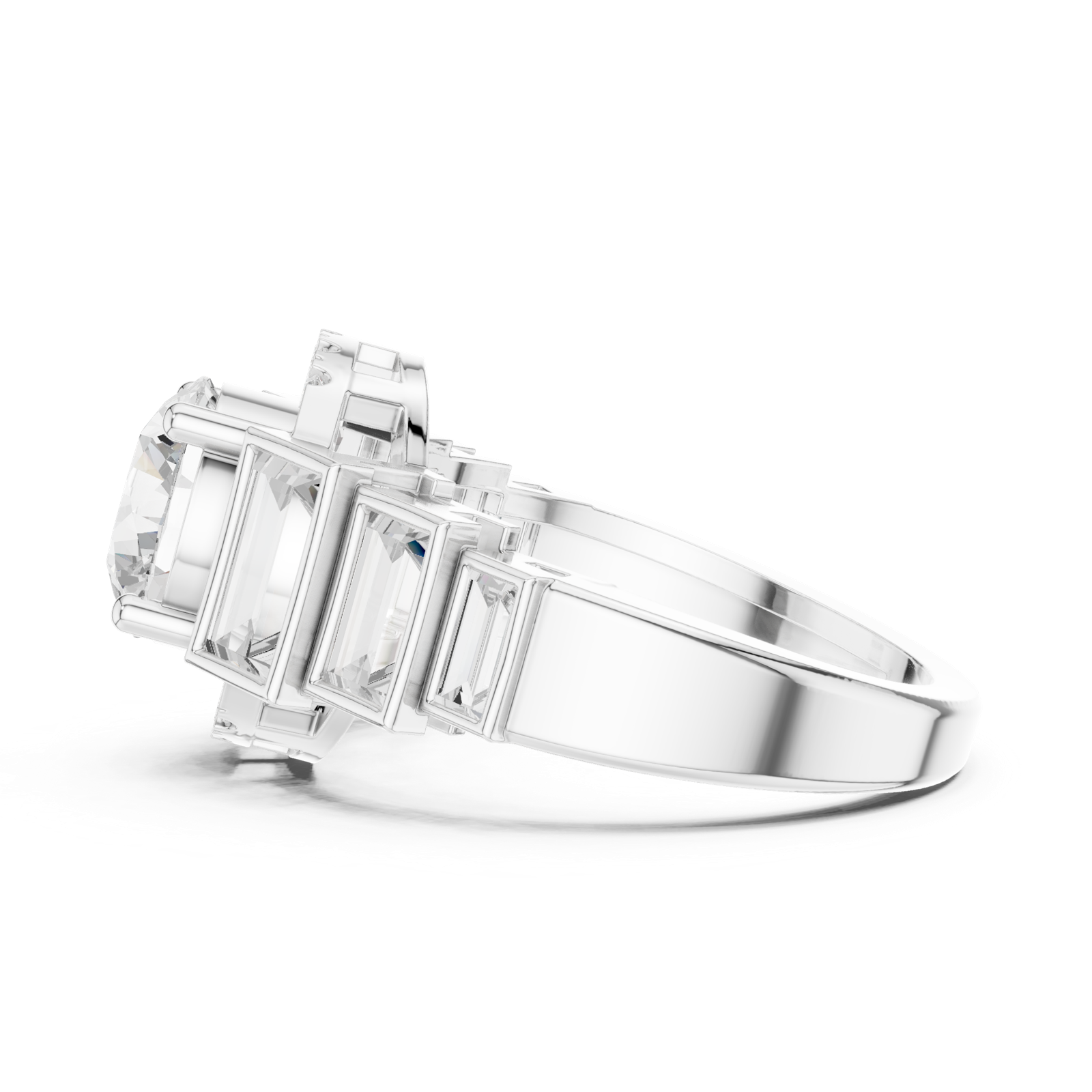Gold Ring DDLR-323, White Gold, view 3