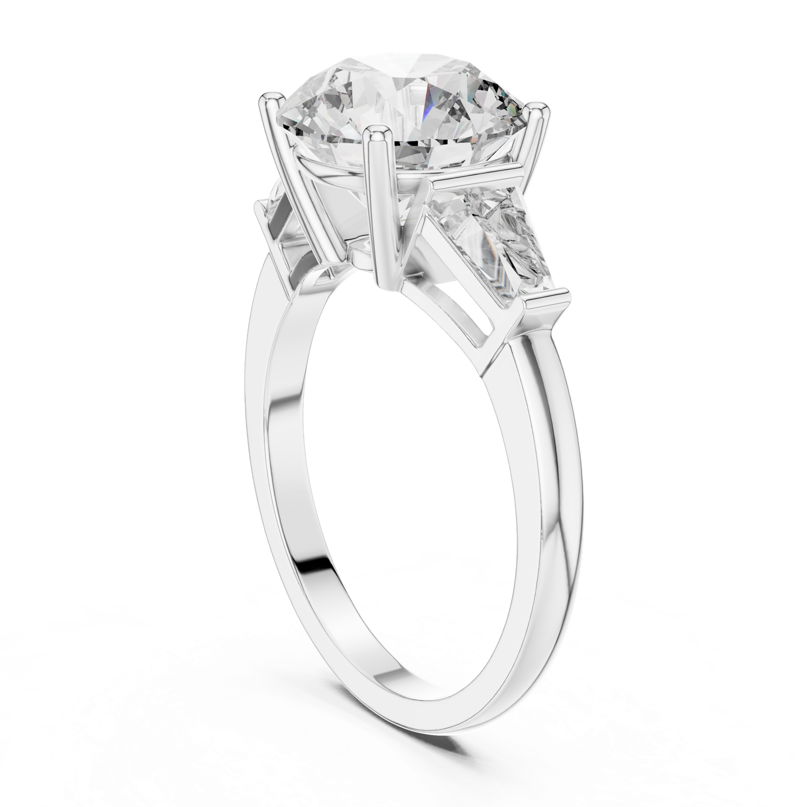Gold Ring LR-0048, White Gold, view 1
