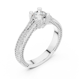 Gold Ring LR-0334, White Gold, view 2