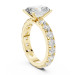 Gold Jewelry L35-63, Radiant center stone, Yellow Gold, view 1