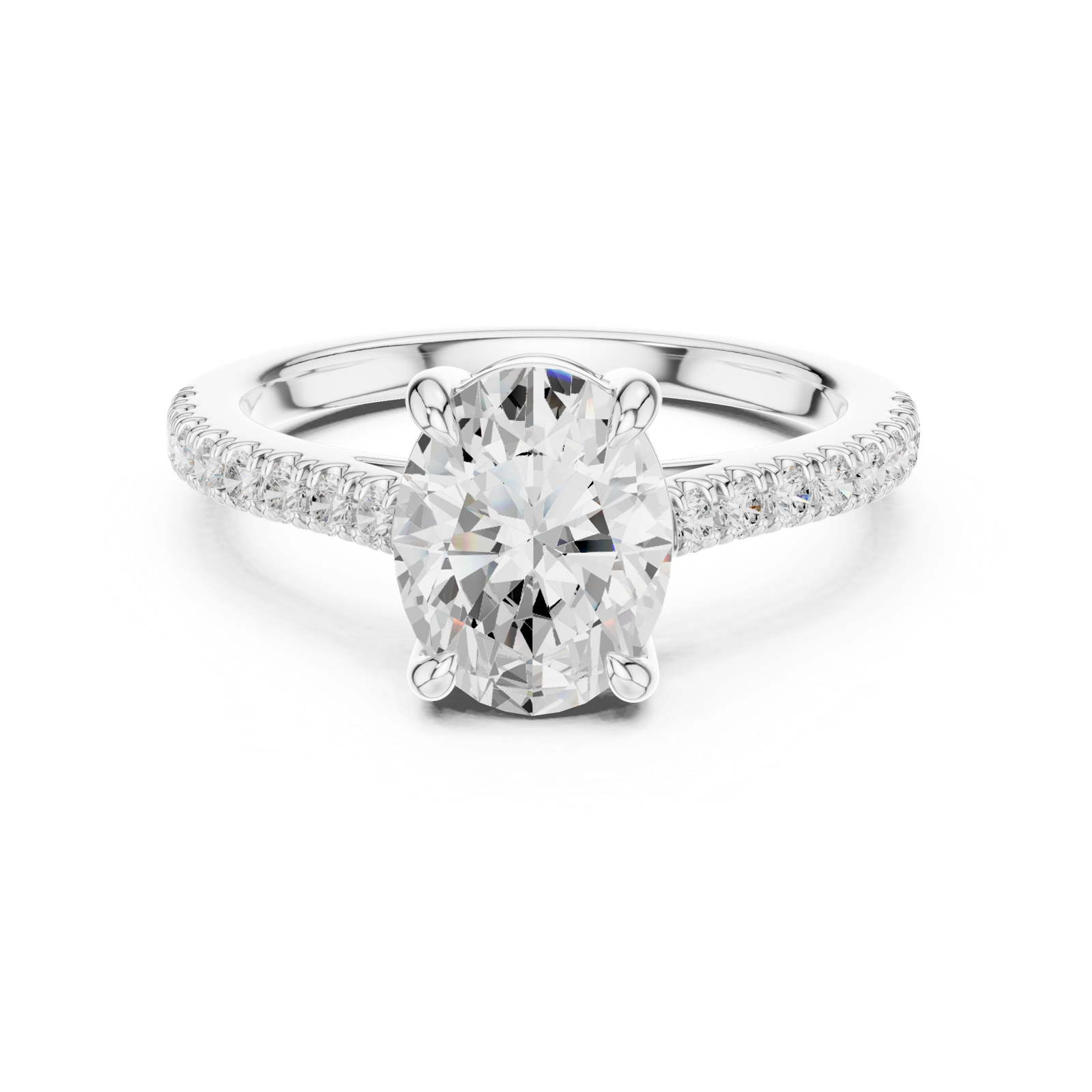 Gold Ring DDLR-879, White Gold, view 4