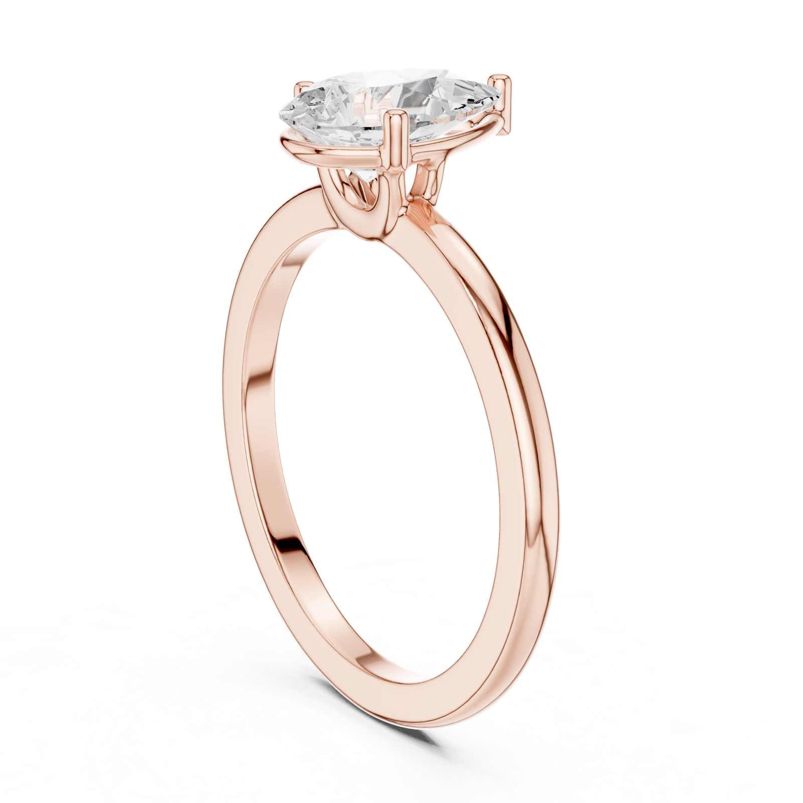 Gold Ring DDLR-1080, Rose Gold, view 1