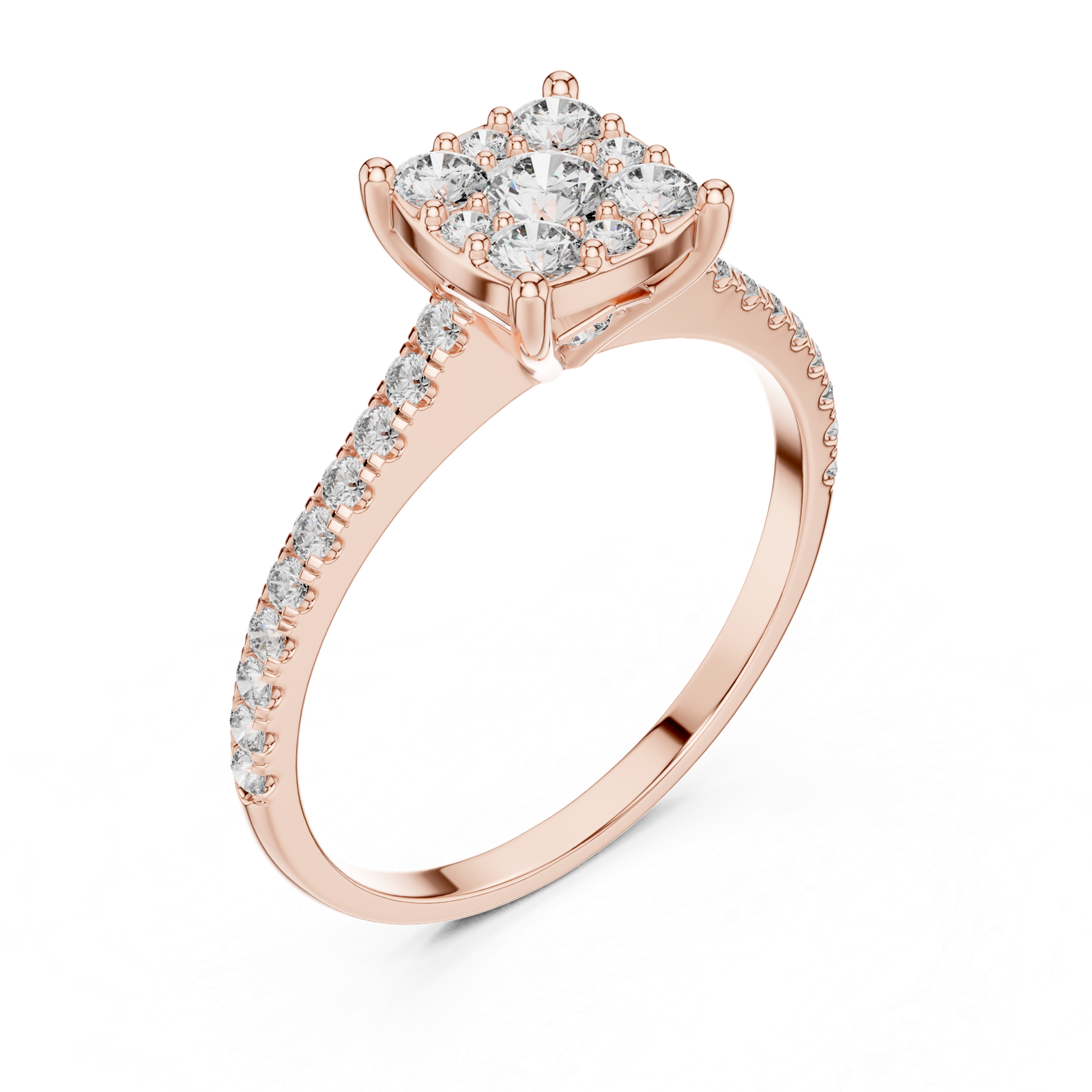 Gold Ring DDLR-004, Rose Gold, view 2