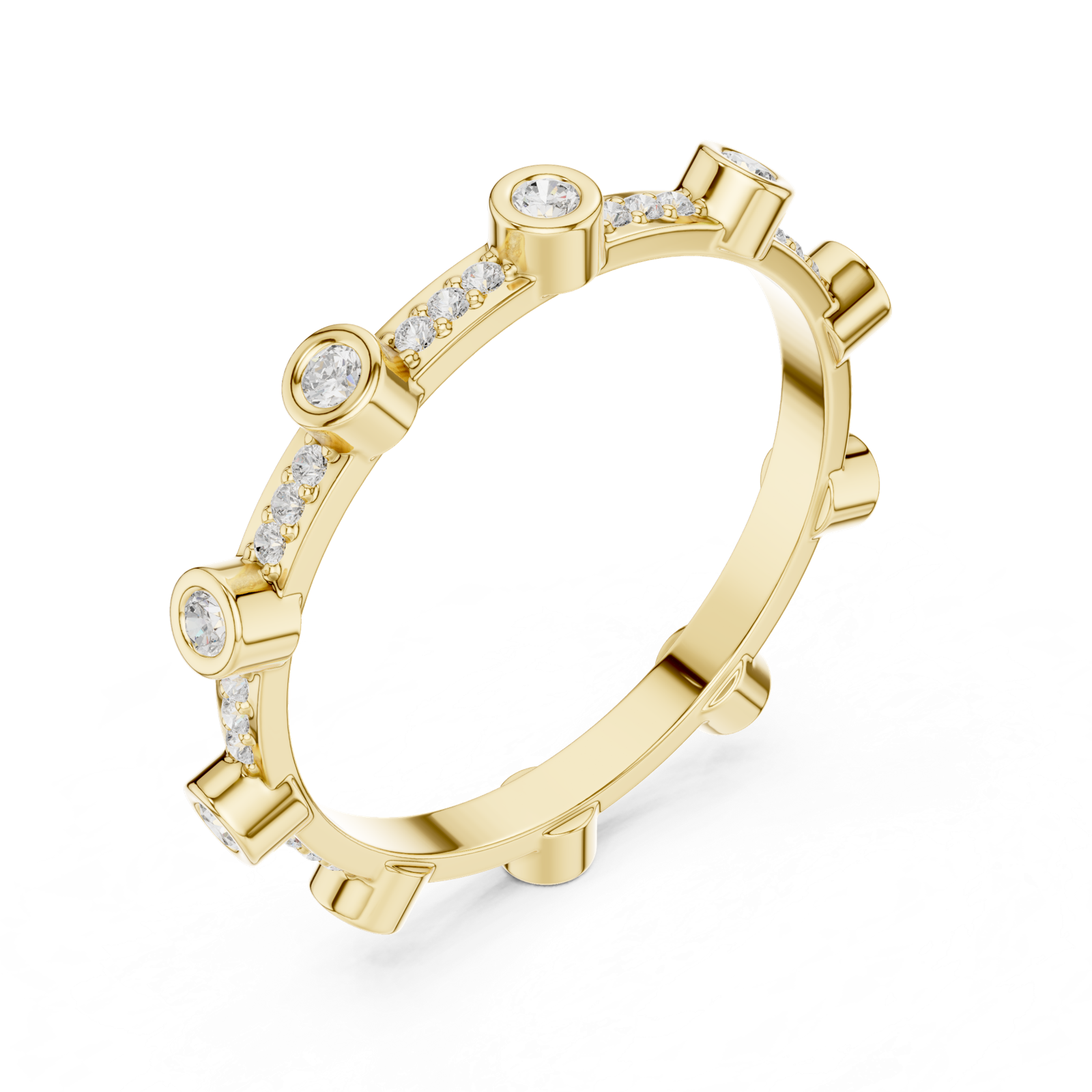 Gold Ring DDLR-708, Yellow Gold, view 2