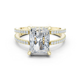 Gold Jewelry L36-13, Radiant center stone, Yellow Gold