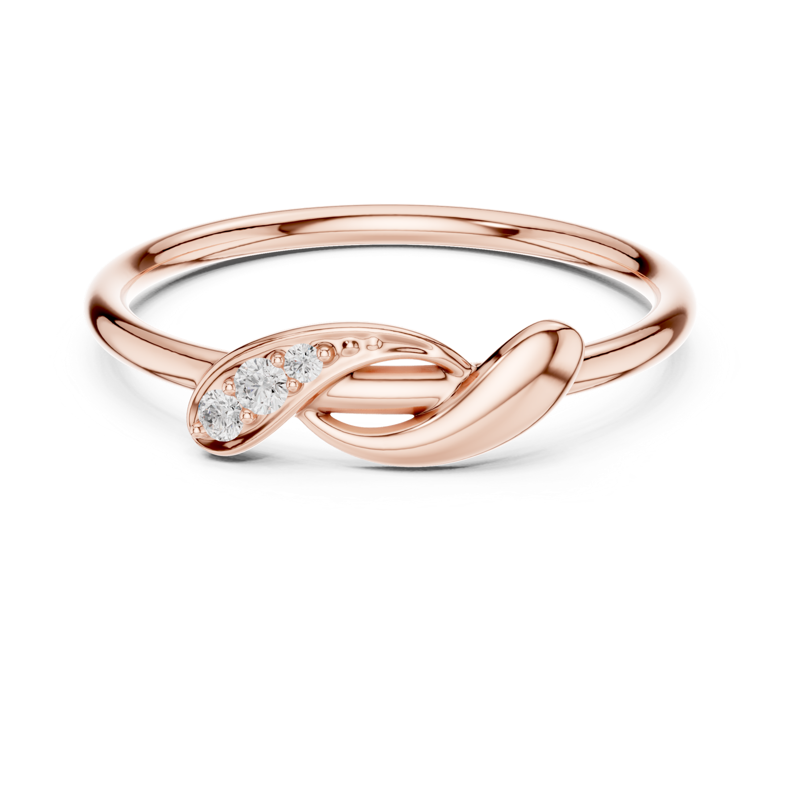 Gold Ring SBWR(40), Rose Gold, view 4
