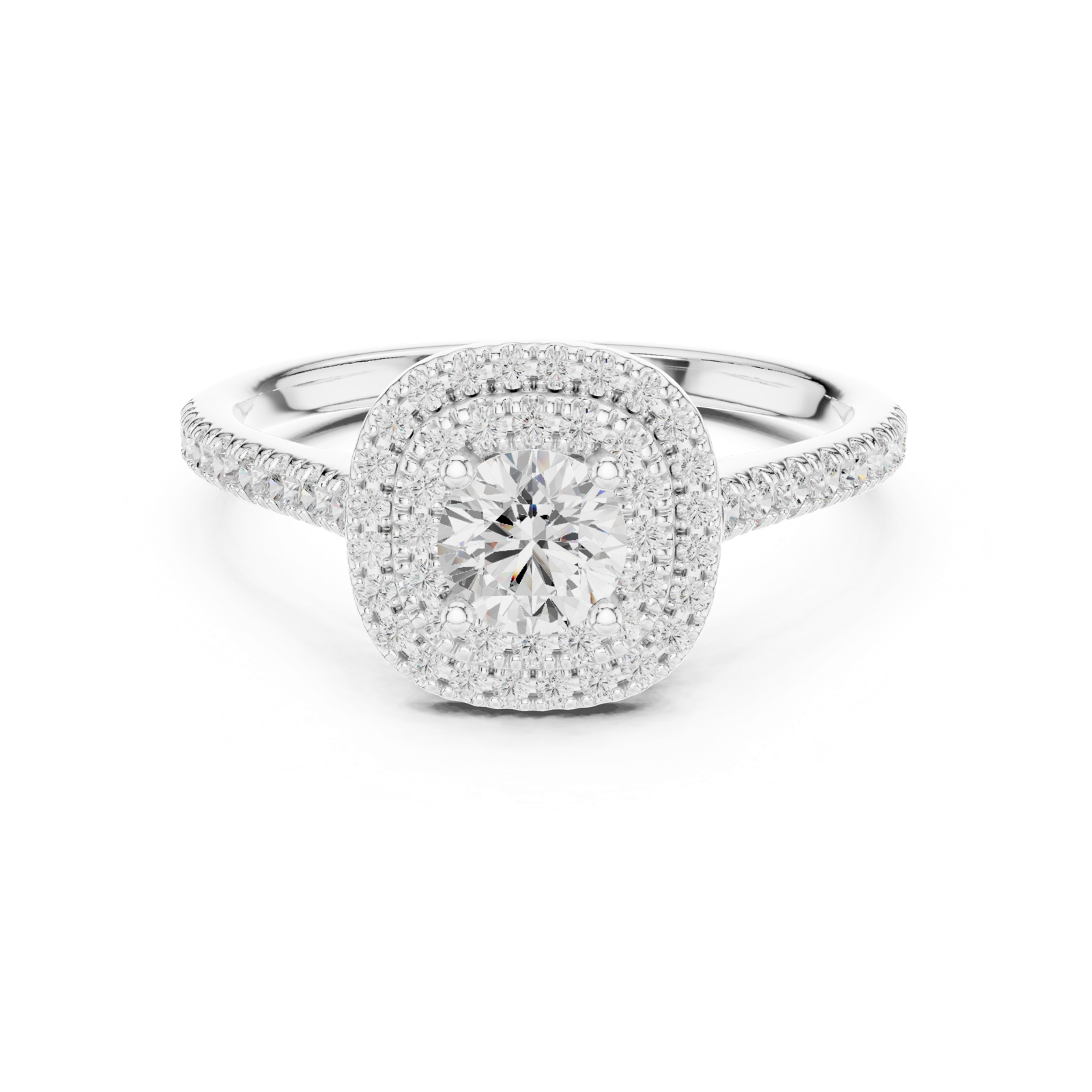 Gold Ring LR-0243, White Gold, view 4
