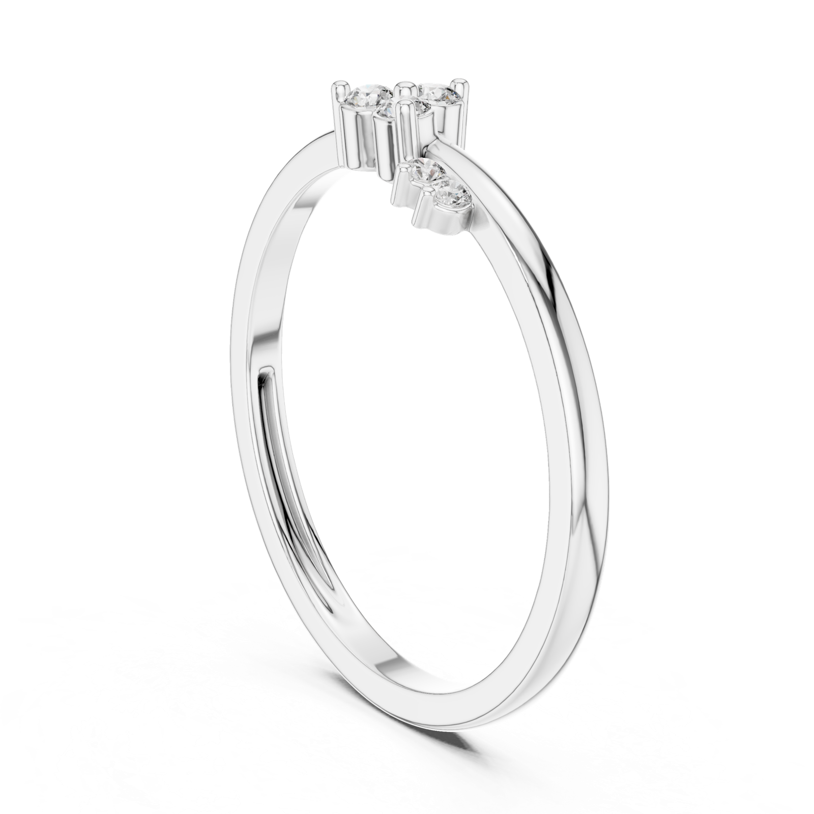 Gold Ring LR-01 (95), White Gold