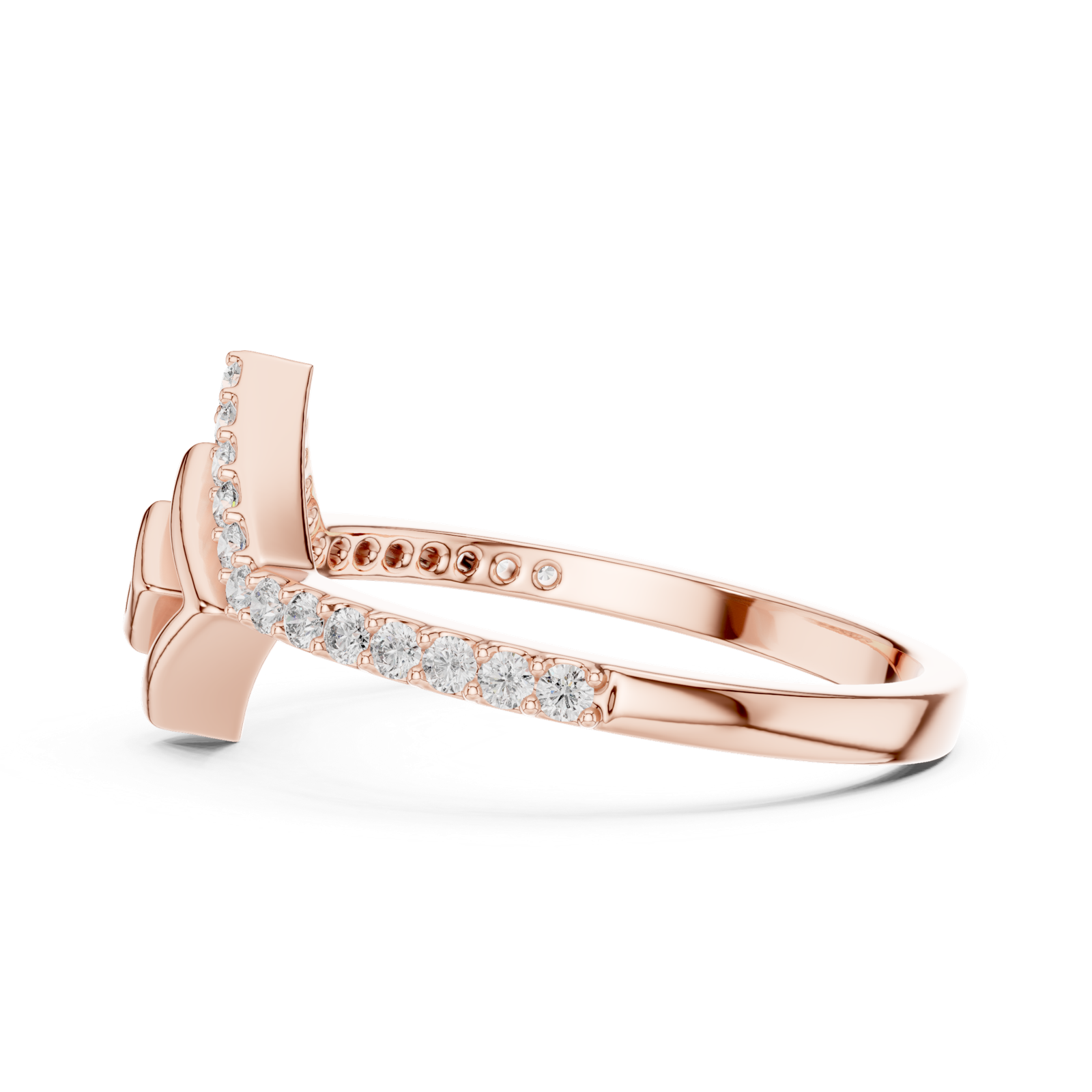 Gold Ring LR-01 (79), Rose Gold, view 3