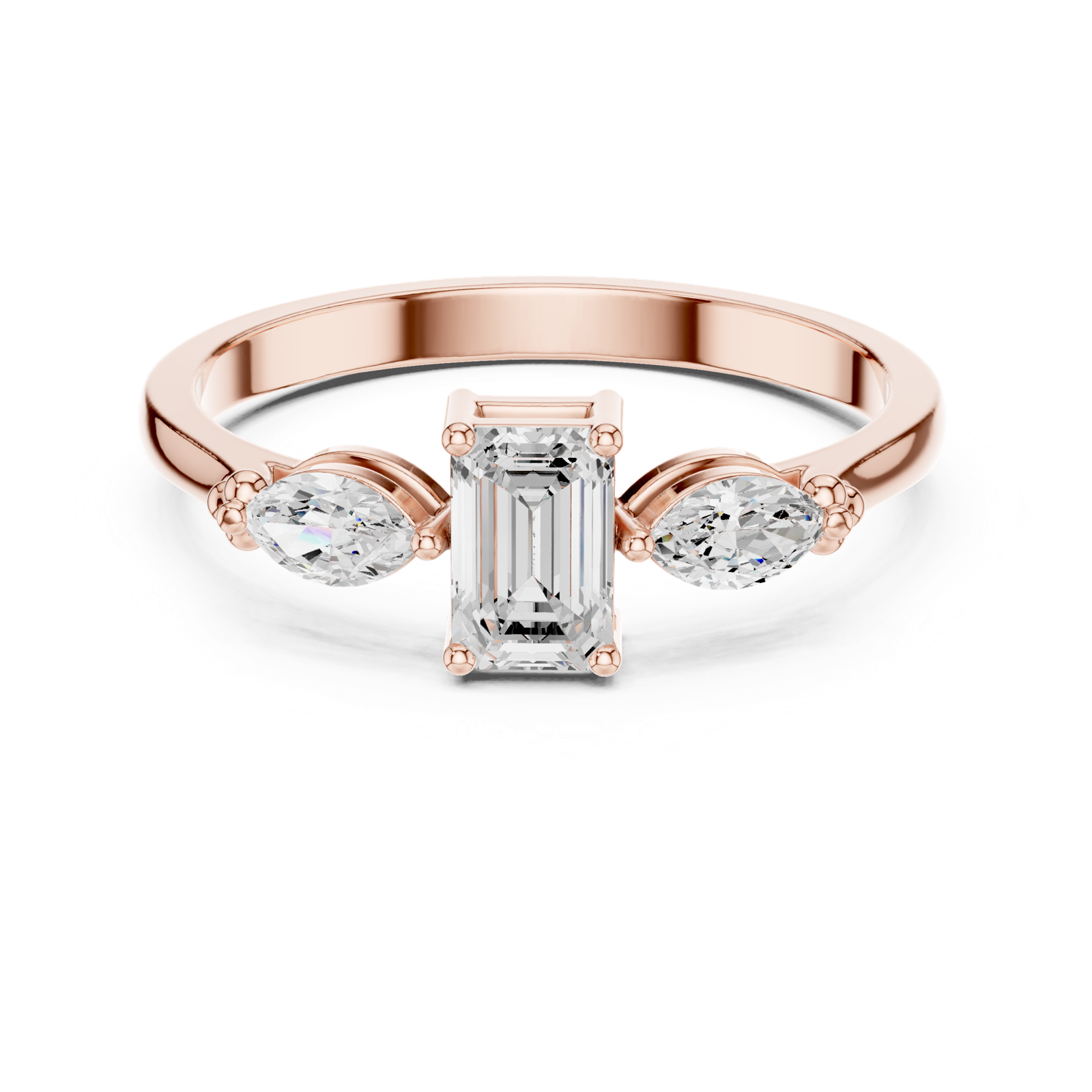 Gold Ring HLR-68, Rose Gold