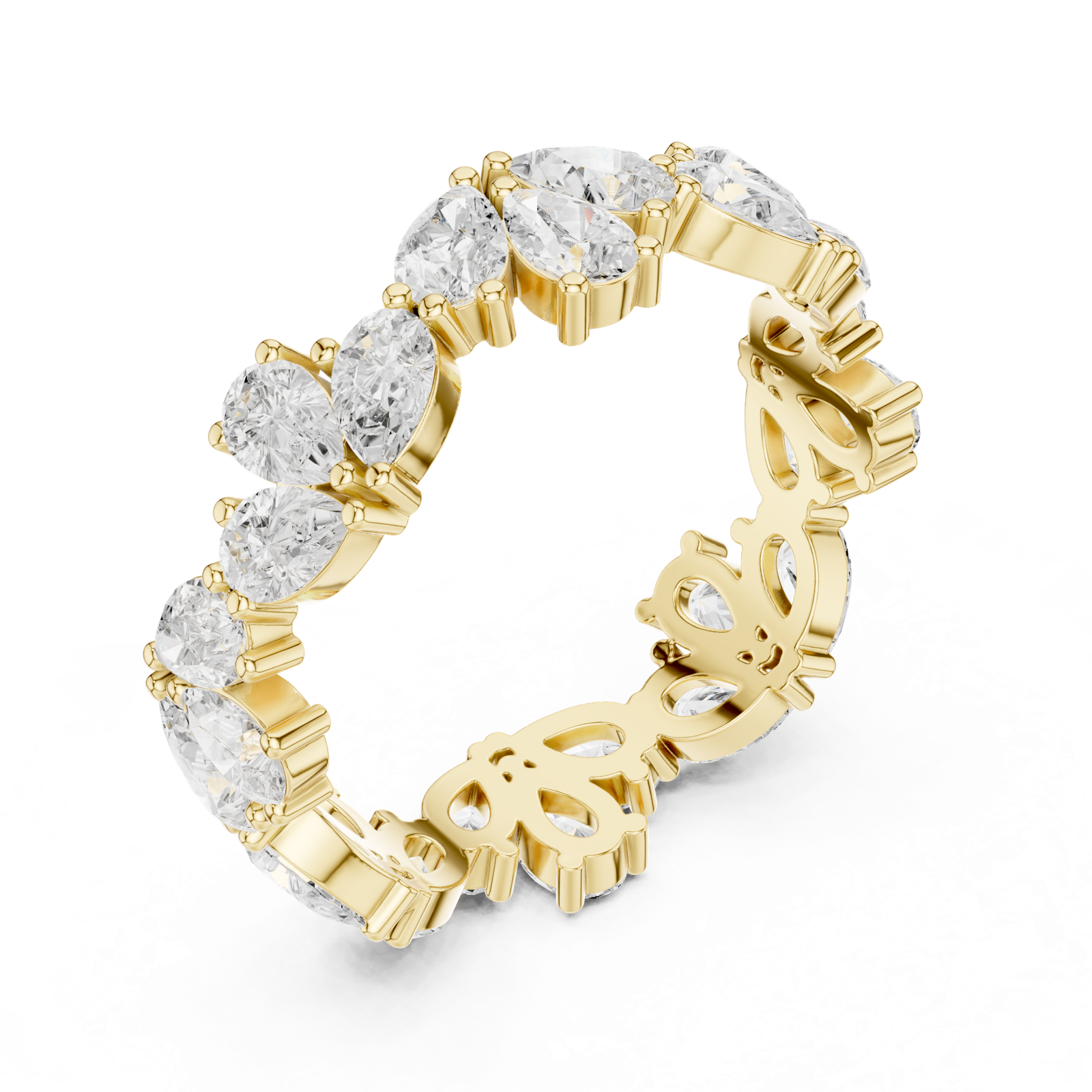 Gold Ring DDLR-375, Yellow Gold, view 2