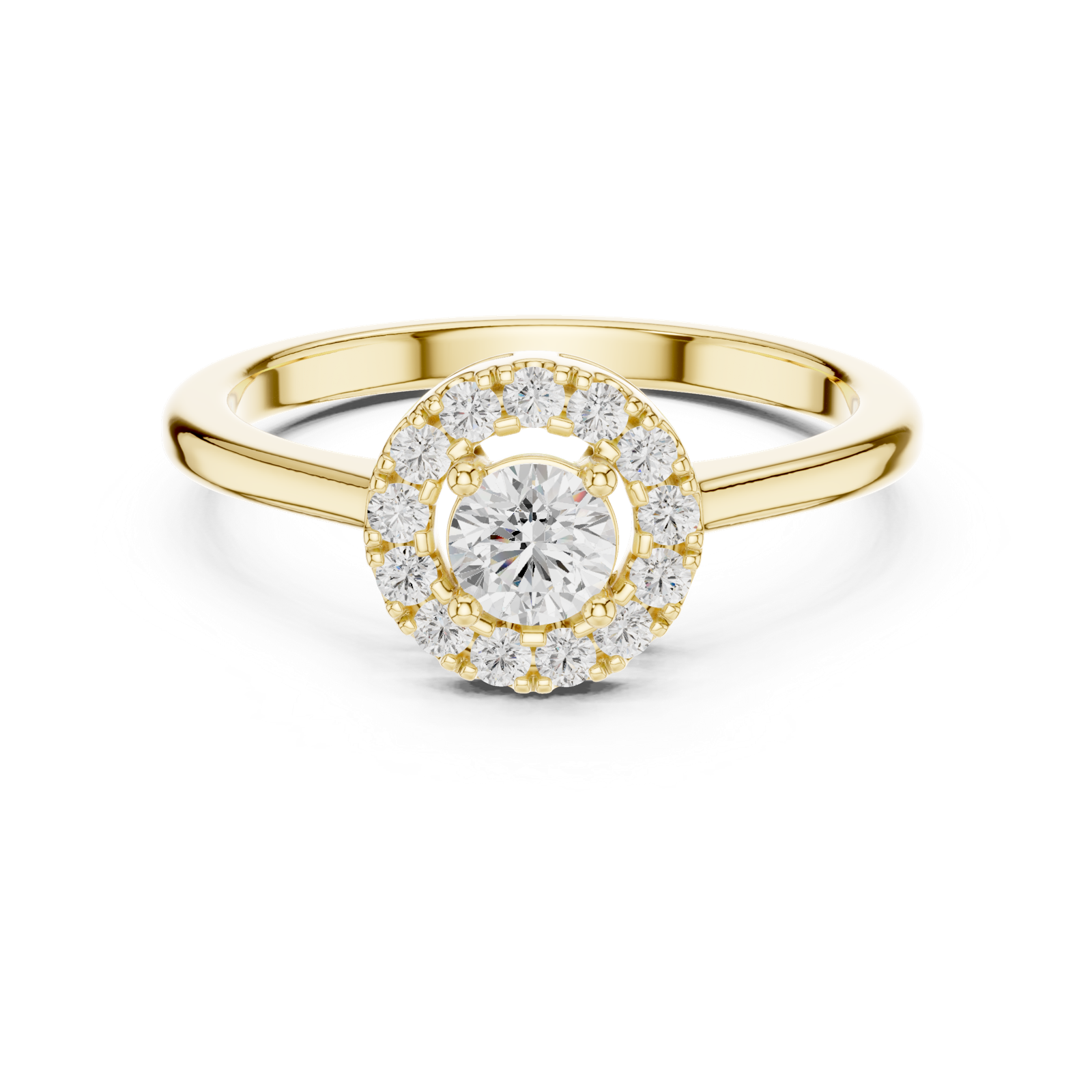 Gold Ring DDLR-833, Yellow Gold, view 4